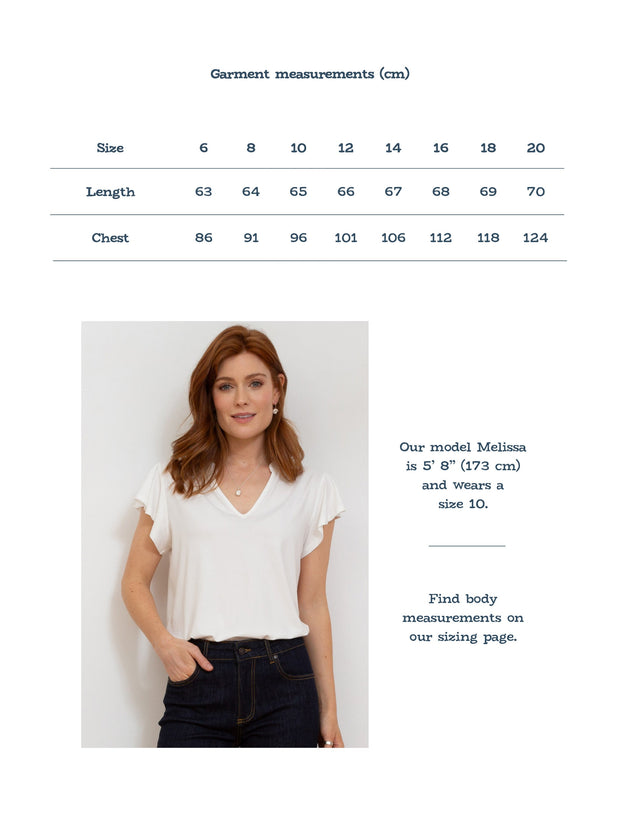Bramblecombe jersey top ecru