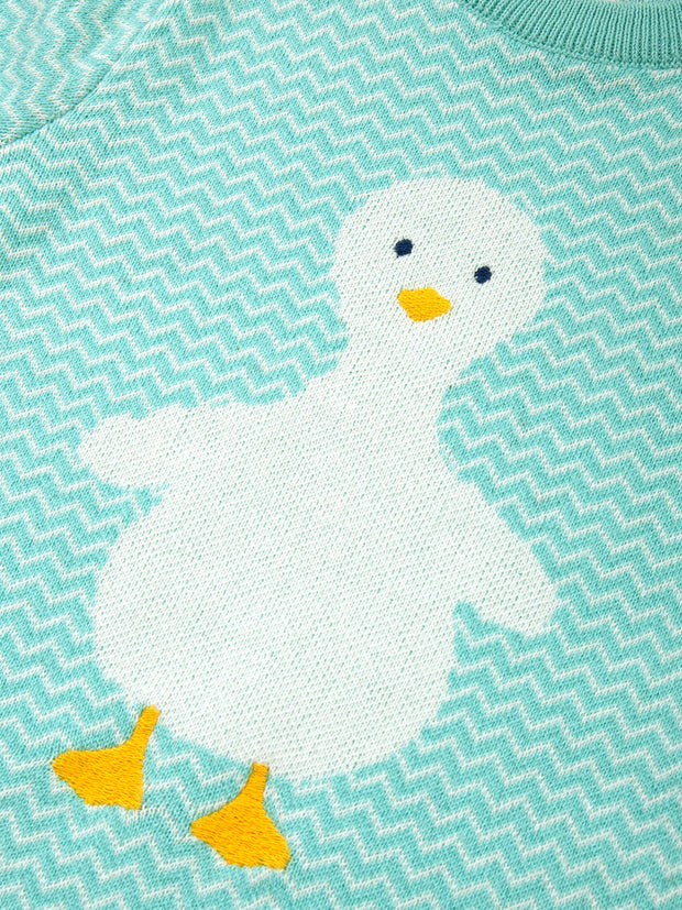 Sunny duck knit romper