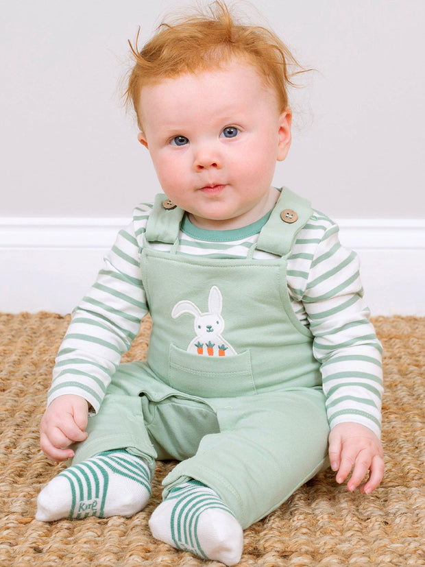 Baby bun dungarees