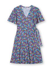 Highcliffe jersey wrap dress flower patch