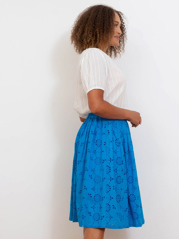 Chedington broderie skirt