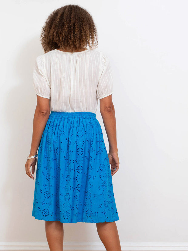 Chedington broderie skirt