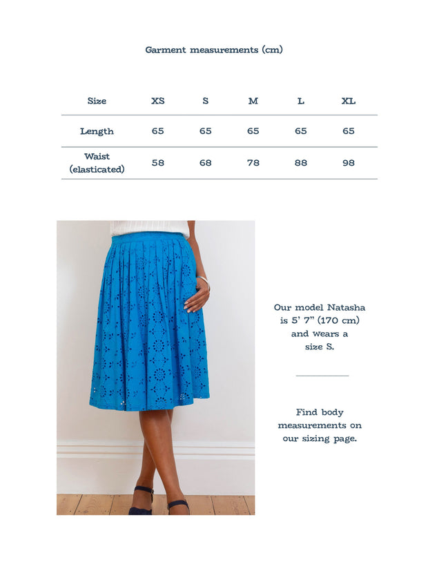 Chedington broderie skirt