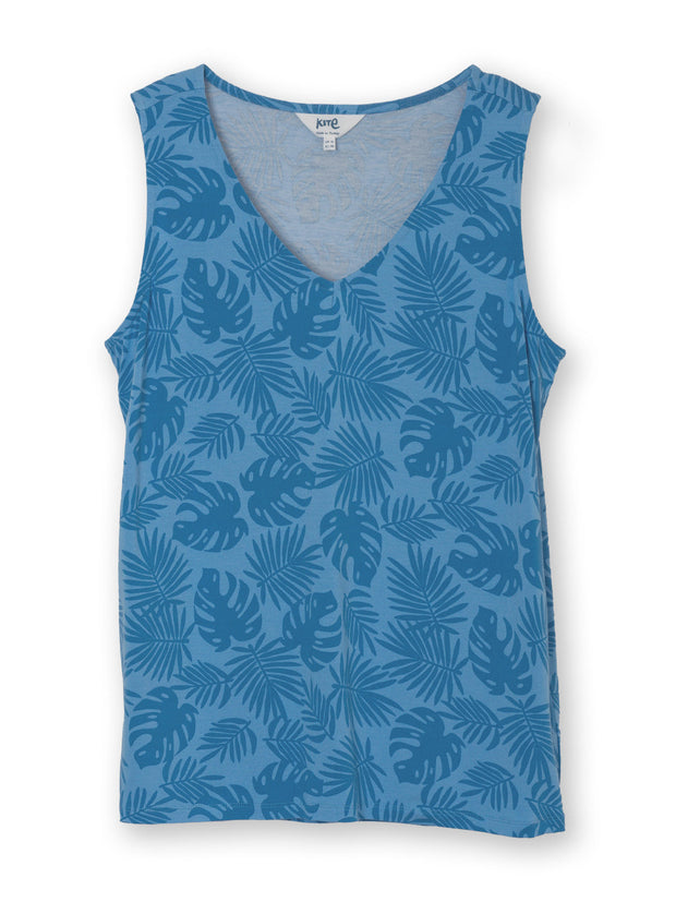 Steeple sleeveless jersey top