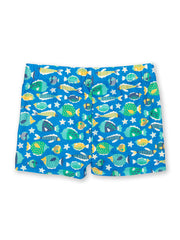 Funky fish swim trunks