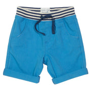 Boy in mini yacht shorts azure