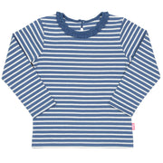 Girl in mini stripy t-shirt